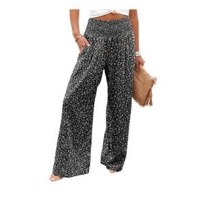 Angerella NWT Elastic High Waisted Casual Wide Leg Long Lounge Pant Trousers